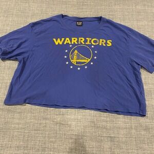 Ultra Game Womens Warriors Graphic T Shirt Blue 3XL Cropped NBA Basketball